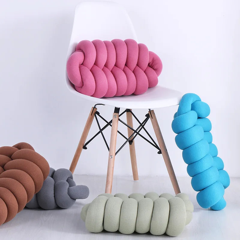 

Creative Handmade Knot Cushion Nordic Sofa Lumbar Tie Up Decorative Pillows almofada Back Waist Cushion Gift for Girl/boy Friend