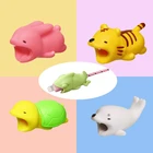 Usb зарядное устройство для телефона с милыми животными, защита от укуса для iPhone, Andriod, защита для зарядного устройства USB F