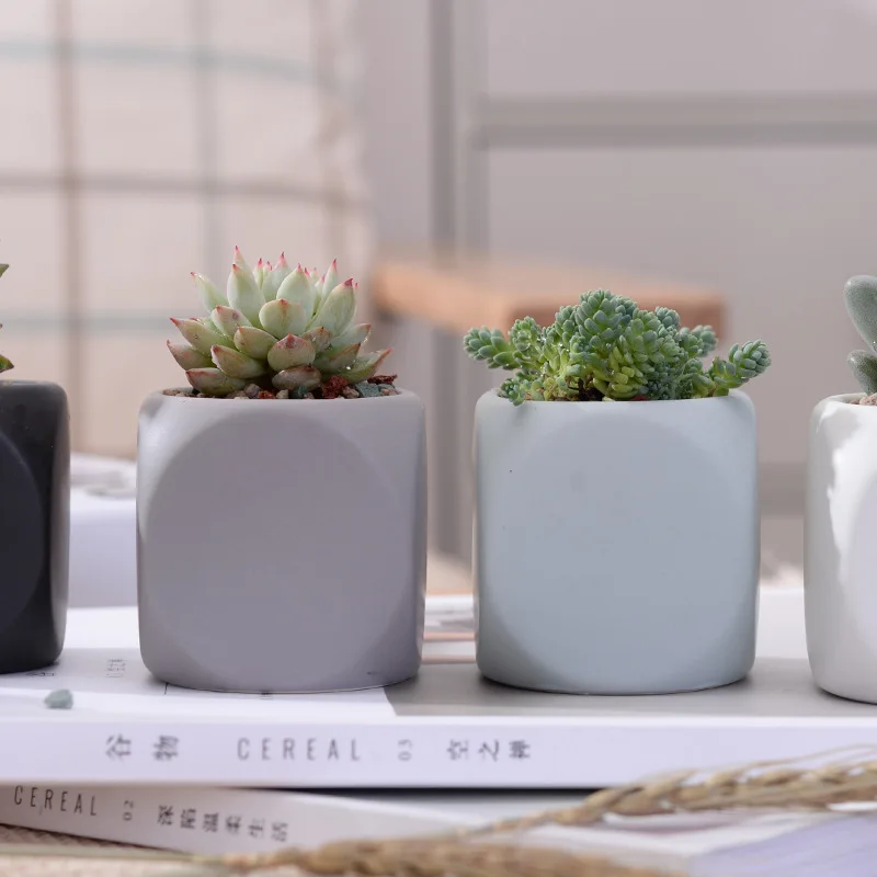 Набор из 4 цветочных горшков матового фарфора|plant pots ceramic|pot ceramicceramic flower |