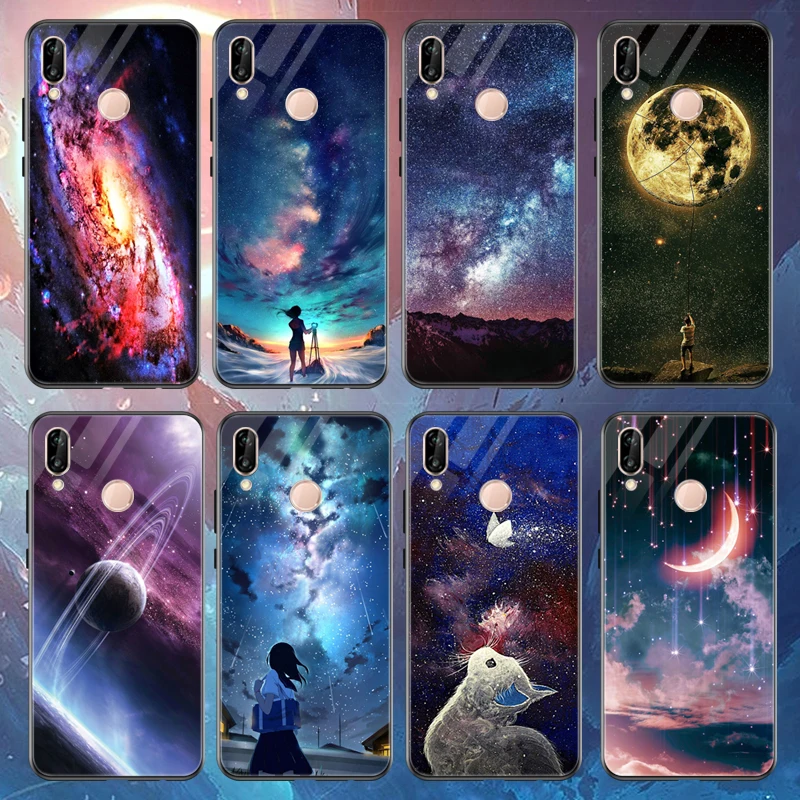 Чехол из закаленного стекла для Huawei P20 Pro чехол телефона Mate 20 pro 10 Lite Honor 9 7A Y6 Nova 3 с