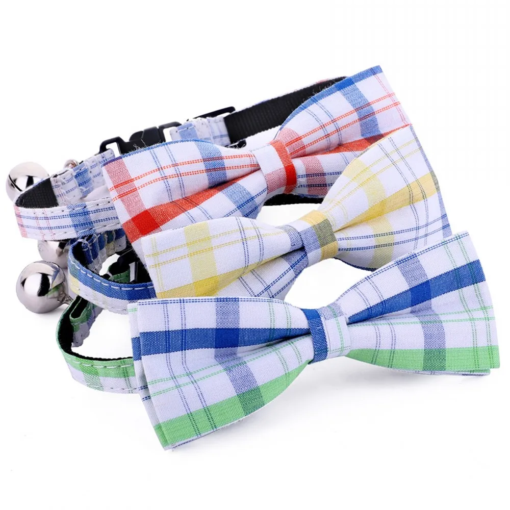 Высокое качество для питомцев щенком галстук бабочка кота решетки ошейник
