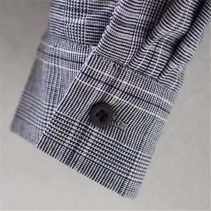 horse embroidery blouse women tops plaid shirt blouses 2018 loose long sleeve top shirts body chemise femme blusa |