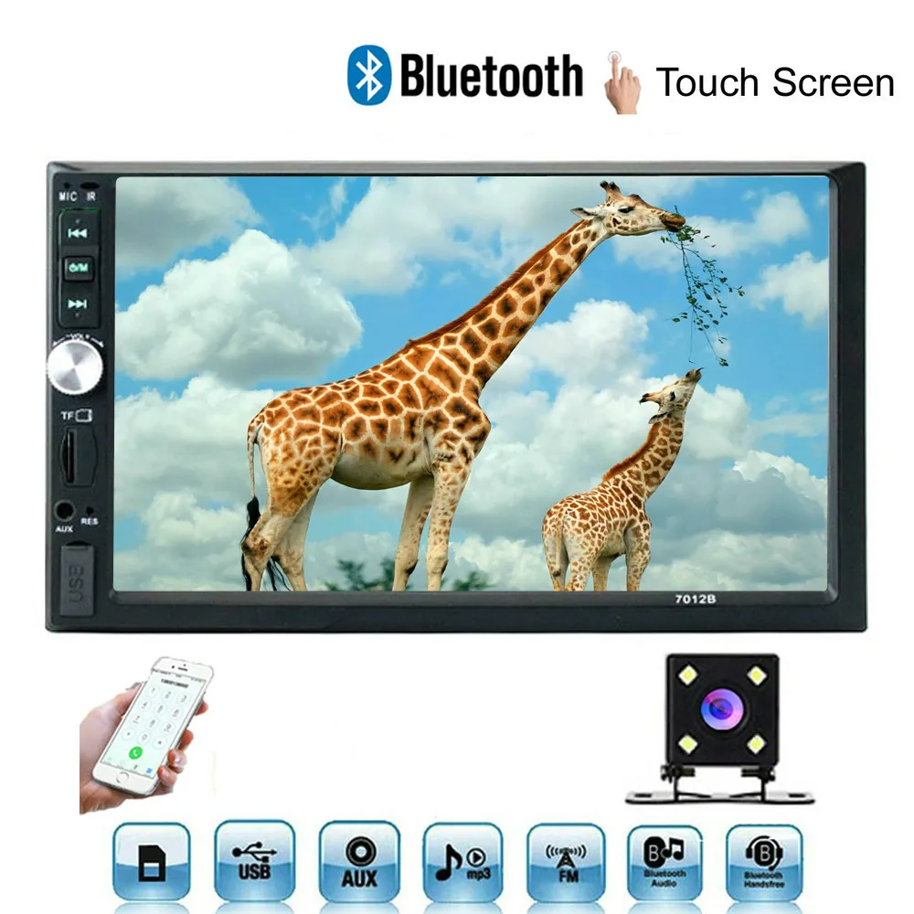 Авторадио 2 Din In Dash автомобильный Радио 7 &quotСенсорное Зеркало Link MP5 плеер Bluetooth USB SD