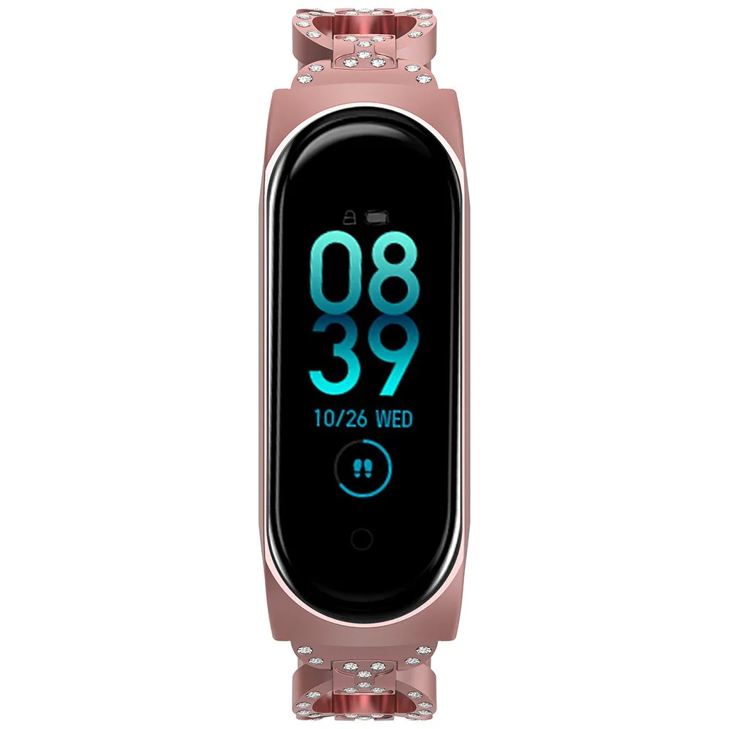 Для mi band 2 браслет Новинка; Лидер продаж; Нержавеющая сталь браслет бриллиантовый ремешок для смарт-часов для Xiaomi mi группа 4 покупки