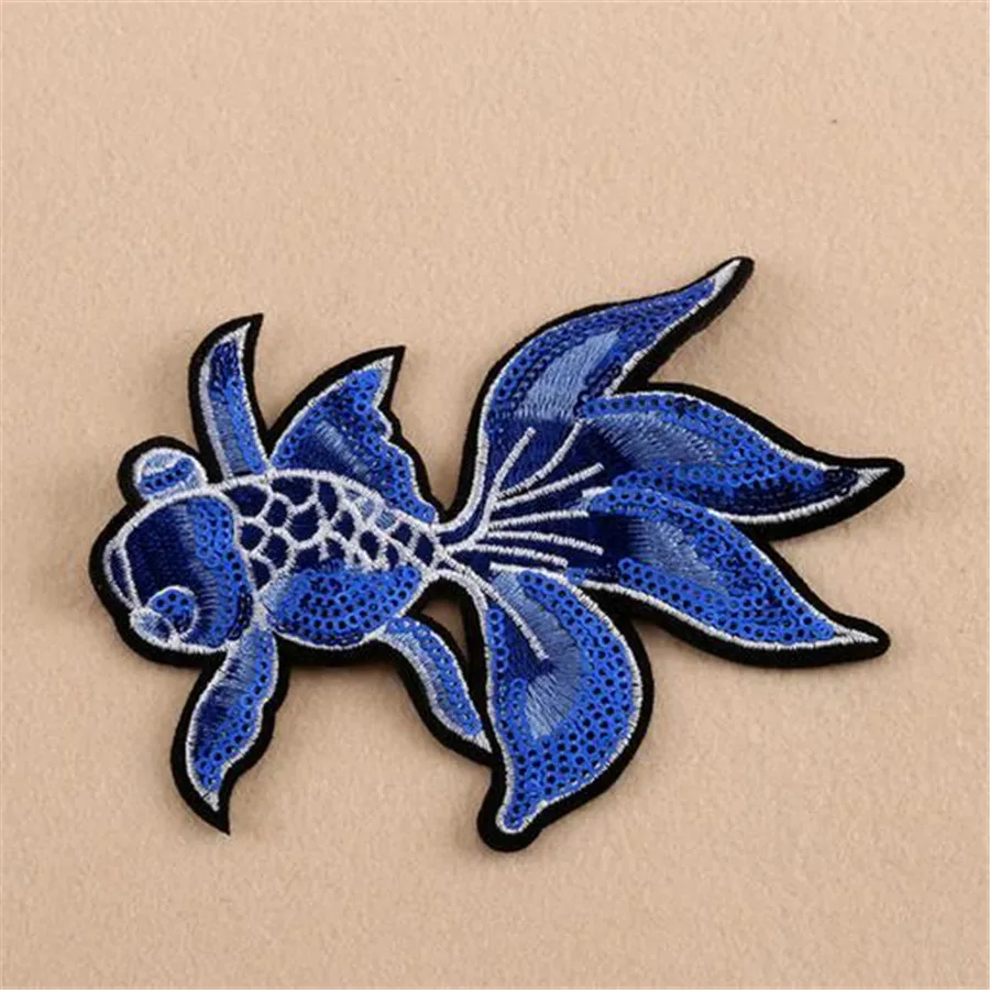 Блестки патч рыбы аппликация вышивка женщин/мужчин/Детские нашивки дело с ним