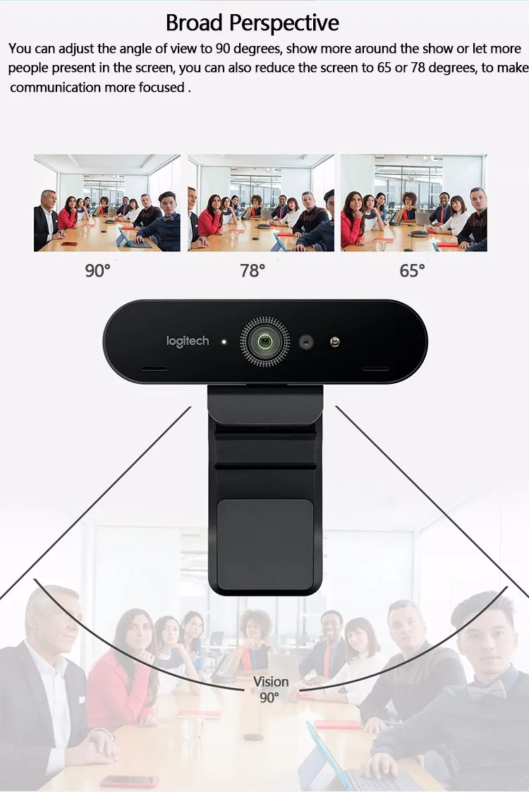 logitech C1000e BRIO 4 K камера Широкий формат со сверхвысоким разрешением Ultra HD, 1080 p камера видеоконференцсвязи противошумные наушники с микрофоном