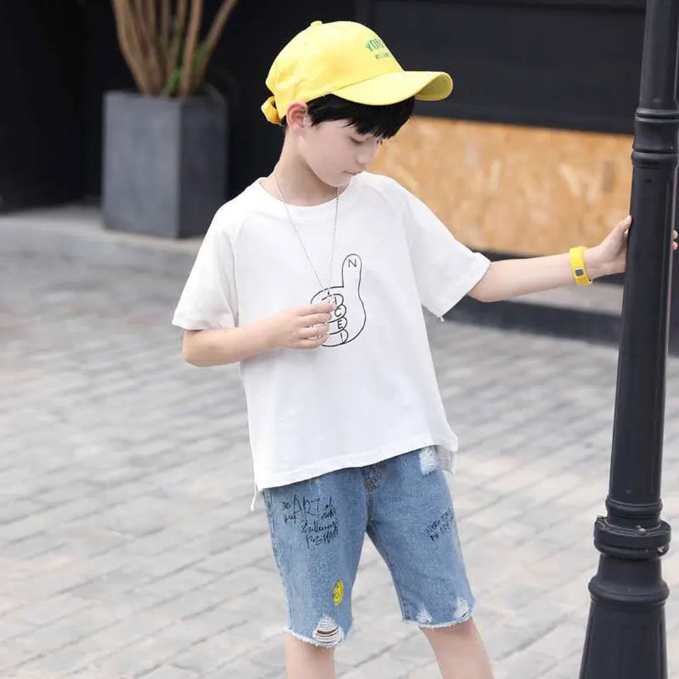 Children Clothing Sets Summer Novelty Baby Boys Clothes Fashion Casual Cartoon T-shirt+Pants 2Pcs Suits Kids 2019 | Детская одежда и