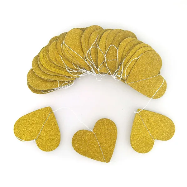 N 3M40Pcs настенный Guirlande papier украшения на день рождения для девочек цепочка для свадебной вечеринки баннер блестящие, ручной работы бумага Гарланд - Цвет: N
