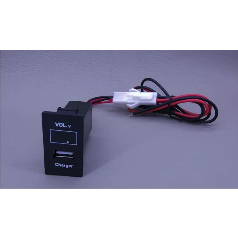 USB зарядное устройство аудио разъем напряжение из темп в дисплей Температура VOL. V TEM для Toyota Camry LC77 LC60 LC90 LC80 LC95 Corolla