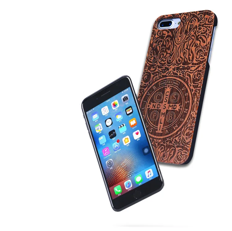 Деревянный супер тонкий чехол для телефона iPhone 8 Plus пластиковые деревянные
