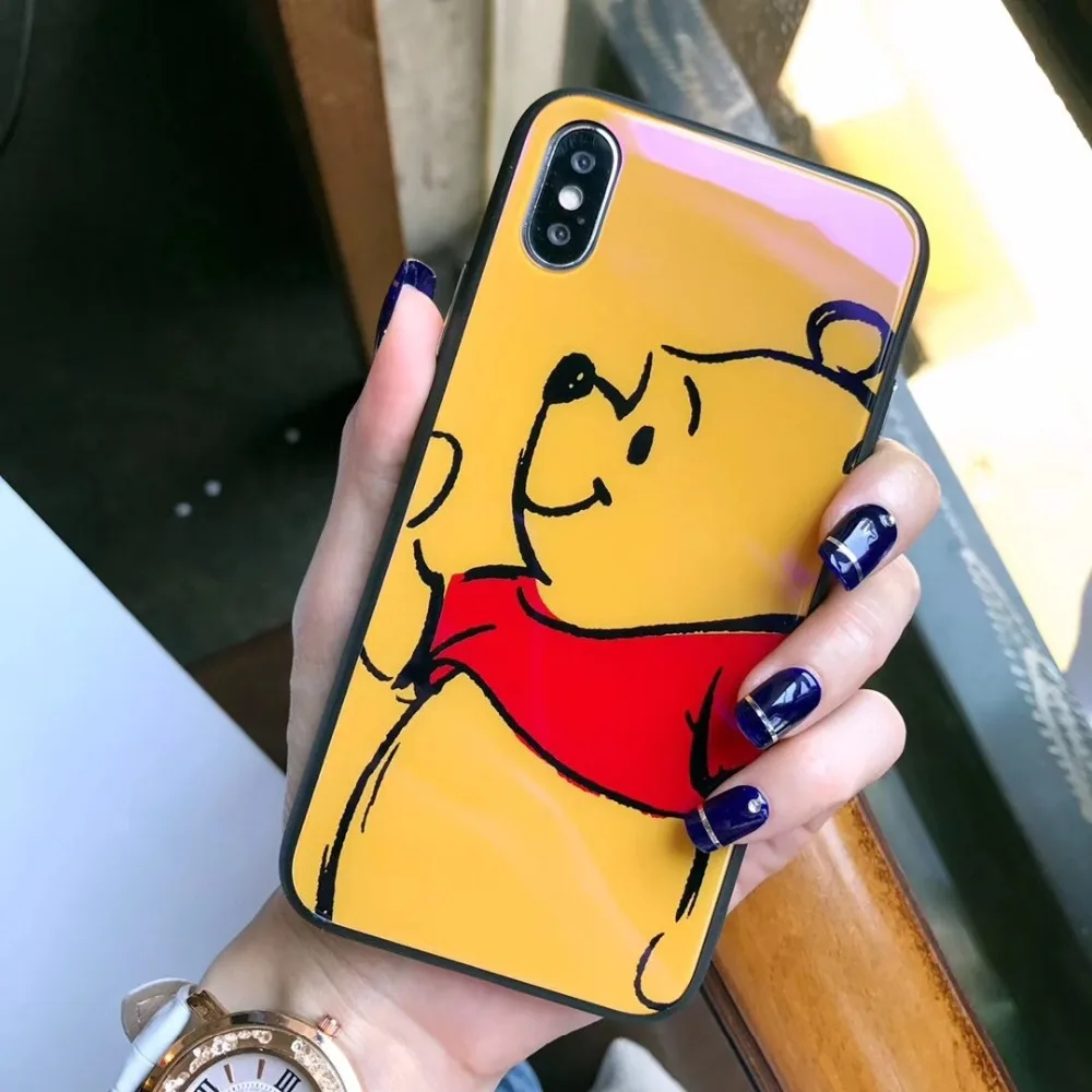 Горячий милый мультфильм Винни медвежонок пух Телефон чехол для iPhone 7 8 6 6s Plus X