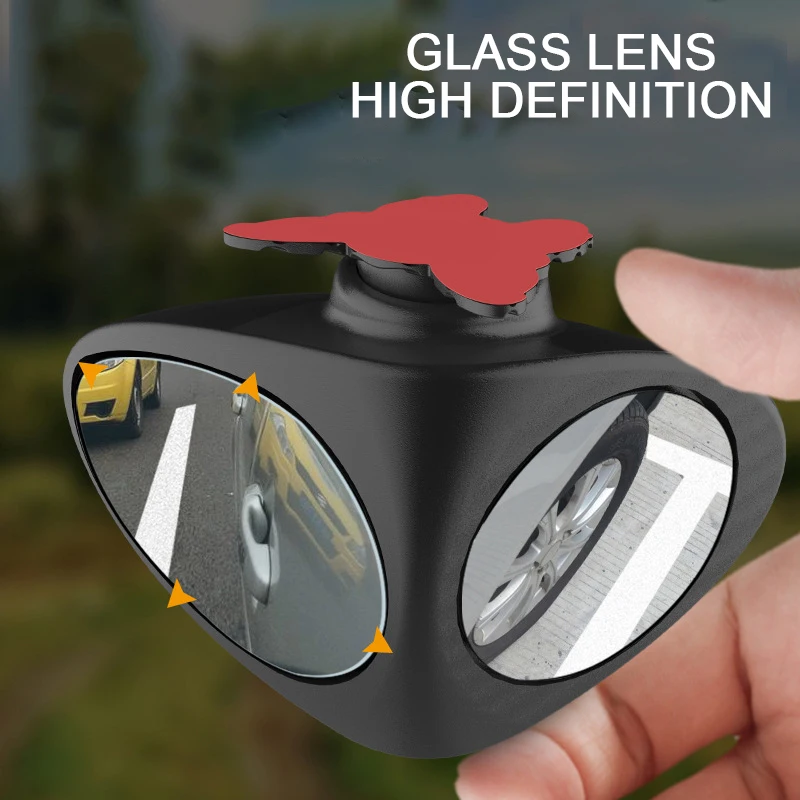 1 Piece Car Blind Spot Mirror 360 Degree Convex Rotatable 2 Side Automibile Exterior Rear View Parking Safety Accessories |