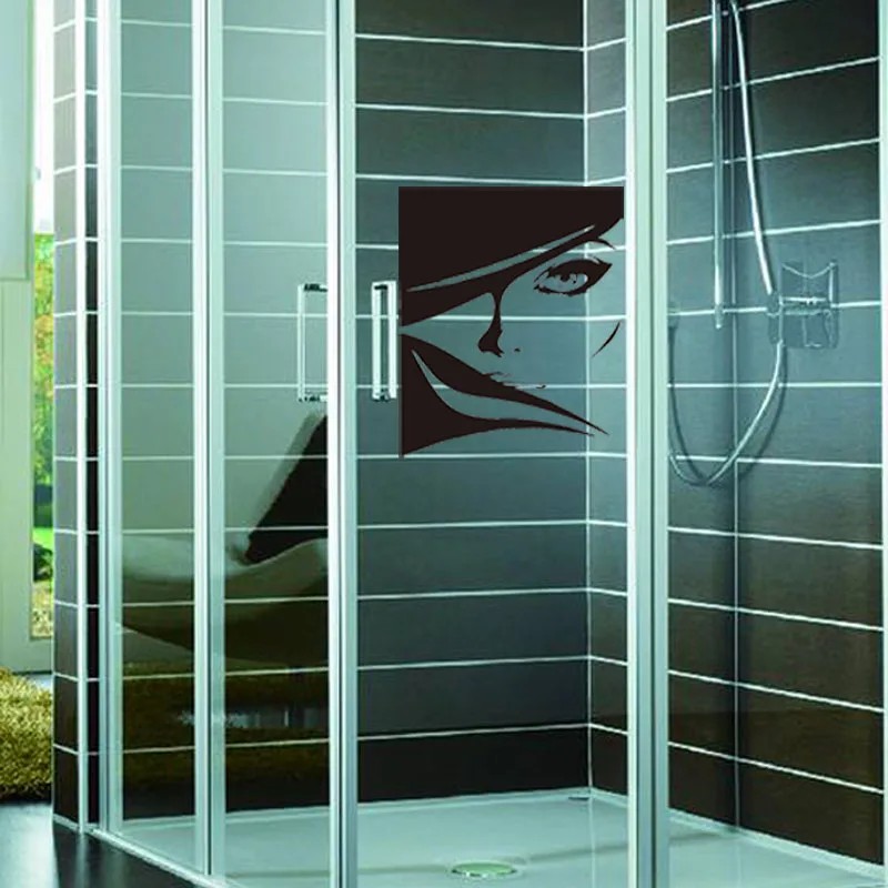 

The Beauty Of The Woman's Face Ethylene Glass Bathroom Stickers A40010