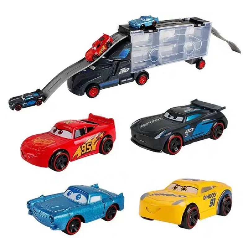 

Disney Pixar Car 3 McQueen Jackson Storm Cool Sister Mai Uncle Truck 1:55 Die Casting Metal Plastic 7 Piece Car Model Boy Toy