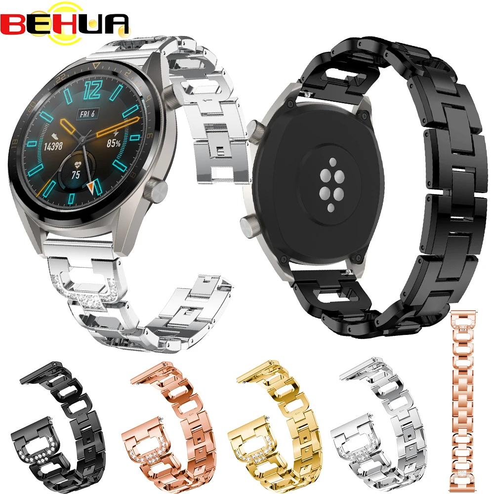 Ремешок металлический для смарт часов Huawei watch GT люксовый сменный Браслет со