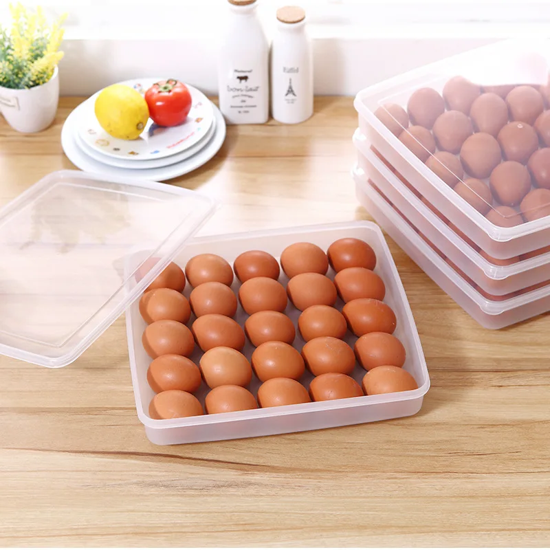 Большой яйцо холодильник контейнер коробка для хранения с крышкой 25 сетки