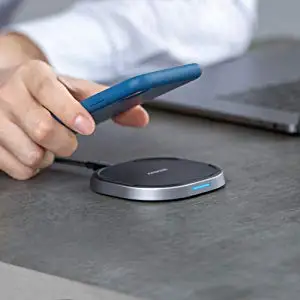 Anker Беспроводное зарядное устройство с USB-C 15 Вт металлическая мощная Быстрая зарядка qi-сертифицированная 7,5 Вт для iPhone 10 Вт для Galaxy и многое другое