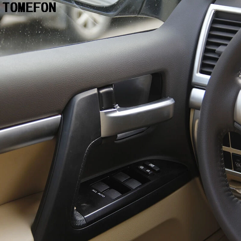 Внутренняя крышка ручки двери автомобиля для Toyota Land Cruiser FJ200 LC200 2008 - 2016 2017 ABS Chrome 4