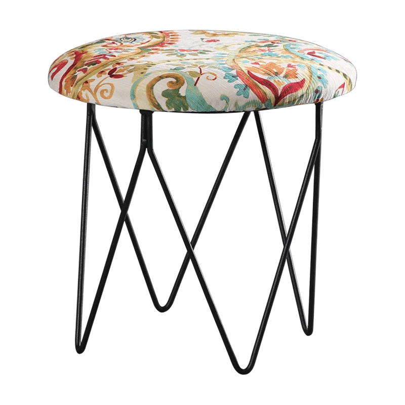 Современный роскошный мягкий табурет в американском стиле с грибами круглый