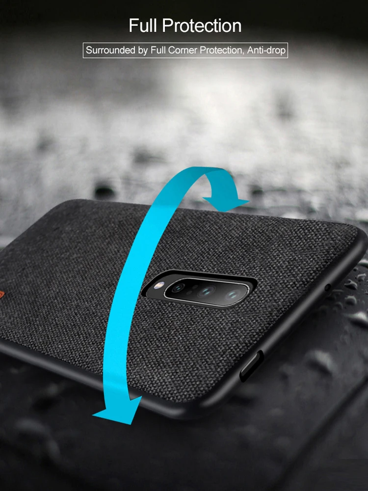 Чехол для oneplus 7 pro, чехол MOFI One Plus 7, задний тканевый чехол для 1+ 7, полный Чехол, мягкий силиконовый чехол, OP7, жесткий матовый чехол 6,5''