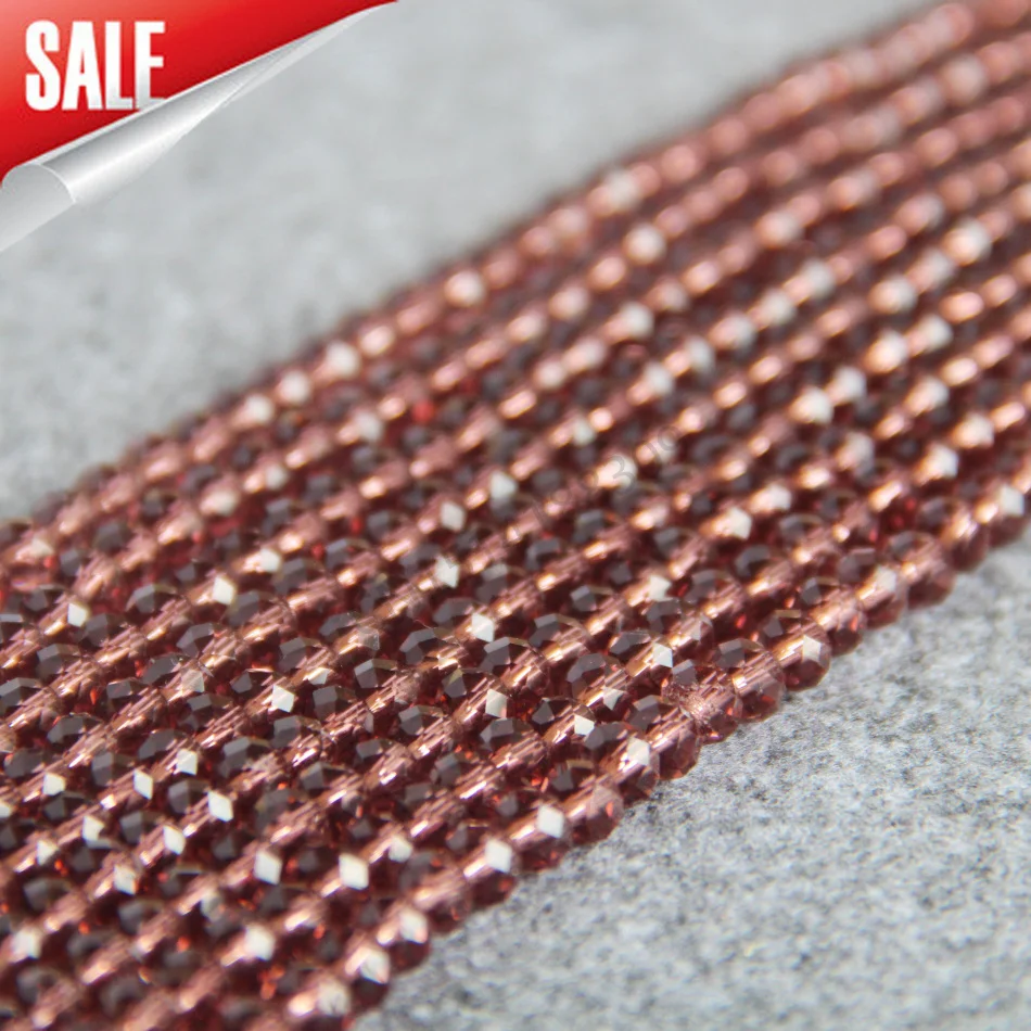 

Trendy Accessory Crafts Necklace Bracelet 4x6mm Faceted Purple glass Crystal beads loose 15inch DIY Jewelry making wholesale