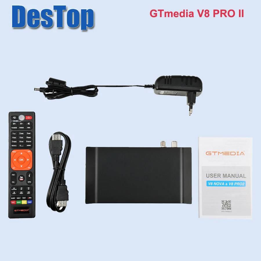 Freesat Gtmedia V8 PRO2 Combo спутниковый ресивер Поддержка DVB-S2+ T2/C Biss Key upgradef от v8 golden by DHL
