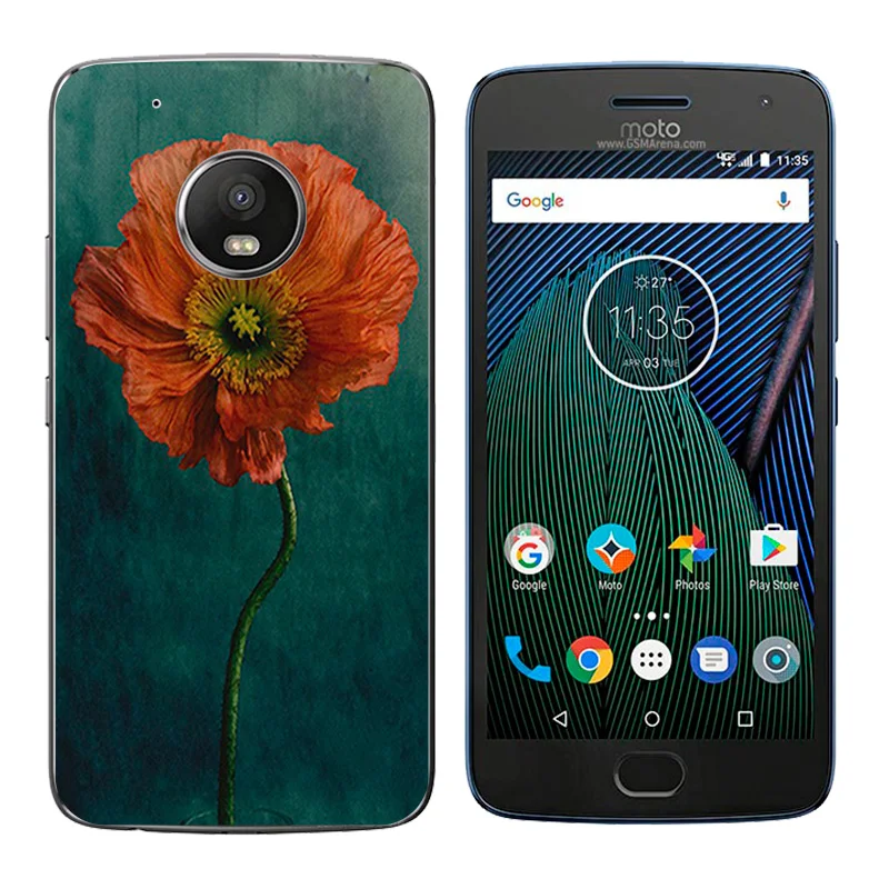 Чехол для телефона Motorola Moto G5 Plus мягкий силиконовый чехол с изображением кота