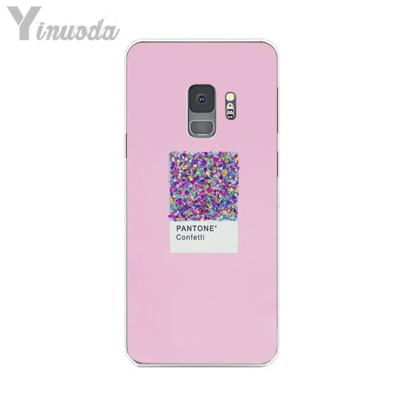 Yinuoda Pantone мягкий силиконовый прозрачный чехол ярких цветов для телефона Samsung S8 Plus