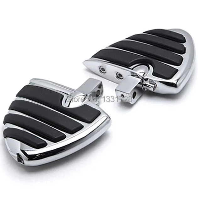

Chrome Wing Foot Pegs Rests For Honda VTX1800R/S/N/T 2002-2008 (Rear)