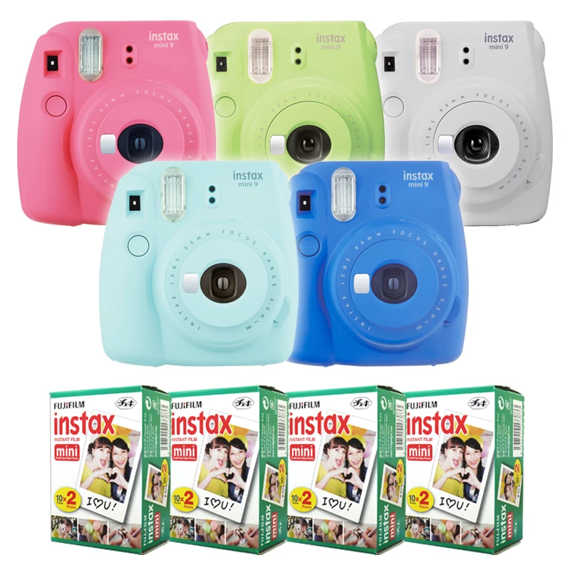 Fujifilm Instax Mini 9 серия мгновенных фотокамер + Fuji белая пленка 80 листов | Электроника