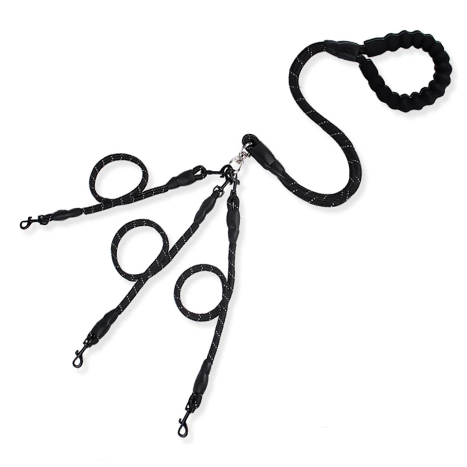 

1Pcs High Quality Multiple Pet Leashes 2/3/4/5/6 in one Strong Nylon V/W Shape Pet Dogs Leash