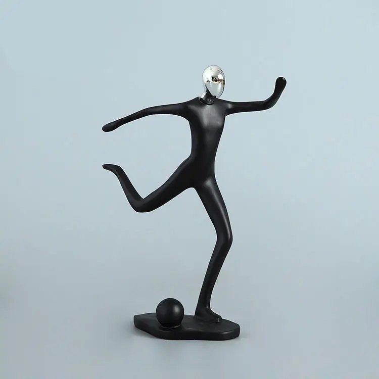 

[Crafts] Modern Abstract Sculpture Sports Golf player Golfer figure model Statue Art Carving Resin Figurine Home Decorations