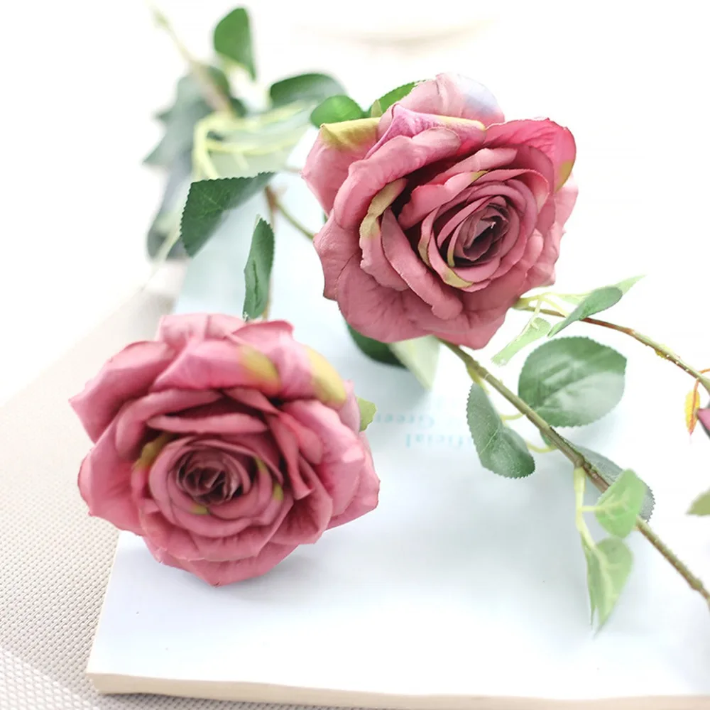 

A Bunch Of Artificial Fake Rose Silk Flower Bridal Hydrangea Home Garden Decor