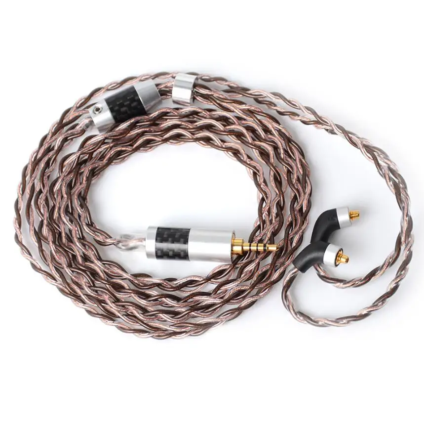 2.5mm With MMCX High-end NICEHCK 3,5/2,5/4,4 мм балансный разъем MMCX 7N UPOCC кабель MMCX для SE846 UE900 LZ A6/A5 NICEHCK M6/EBX - Цвет: 2.5mm With MMCX