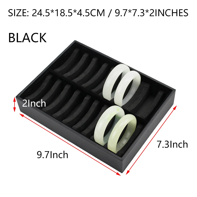 20 сеток черный ювелирный Золотой Серебряный нефритовый браслет коробка для