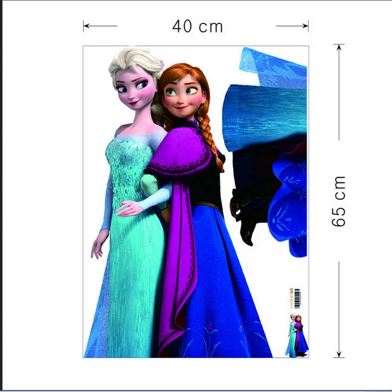Home Room Decor Art Vinyl Quote Wall Decal Stickers Bedroom Removable Mural DIY Anna&Elsa Snow Princess Wall Sticker Hot