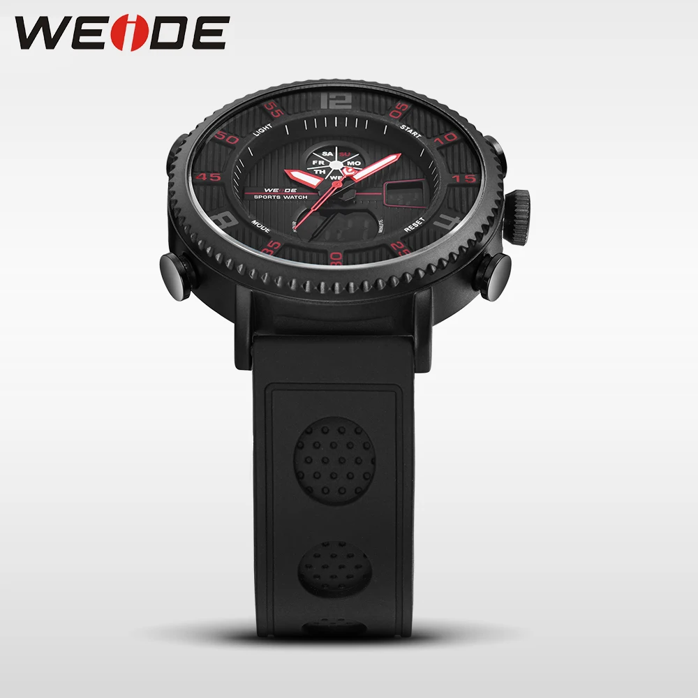 Weide автоматические часы кожаные мужские роскошные спортивные водонепроницаемые