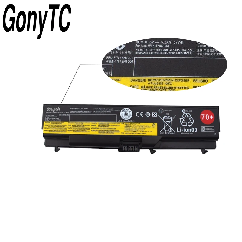70+ Аккумулятор для ноутбука LENOVO ThinkPad T430 T430i T530 T530i L430 L530 W530 45n1000 E40 E420 SL410 SL510 T410 L520