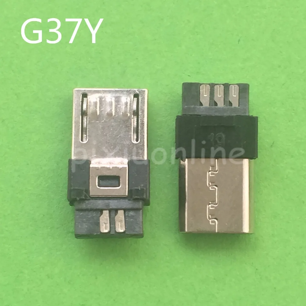 10 шт. G37Y Micro 5pin Штекерная вилка коннектор тип сварки для зарядки заднего вида