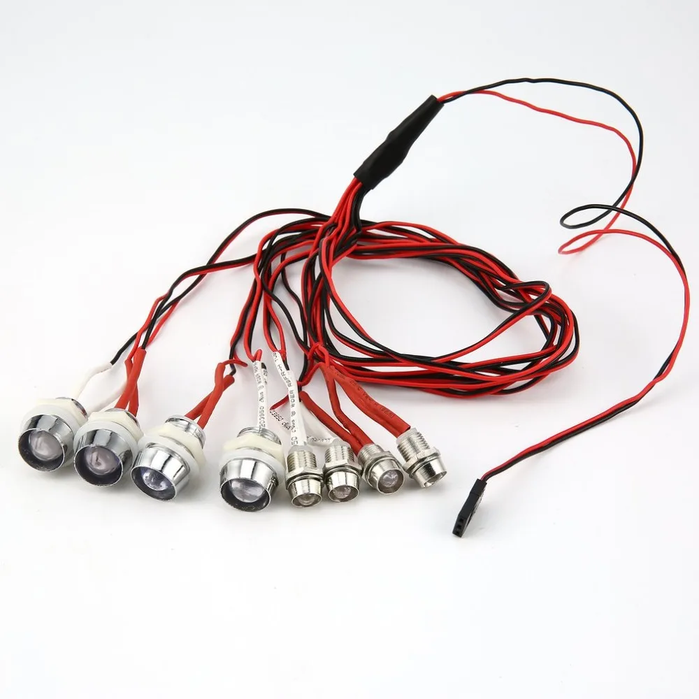G. T. POWER L8 LED красный белый ультра яркий свет провод лампа линия для RC автомобилей
