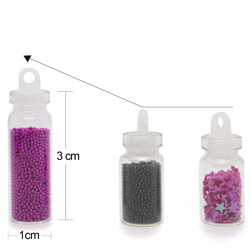 Ladymisty Big 48 Bottles/Set DIY Nail Art Charms Kit Contain Random Pearl Sequin Glitter Powder Acrylic Rhinestone | Красота и