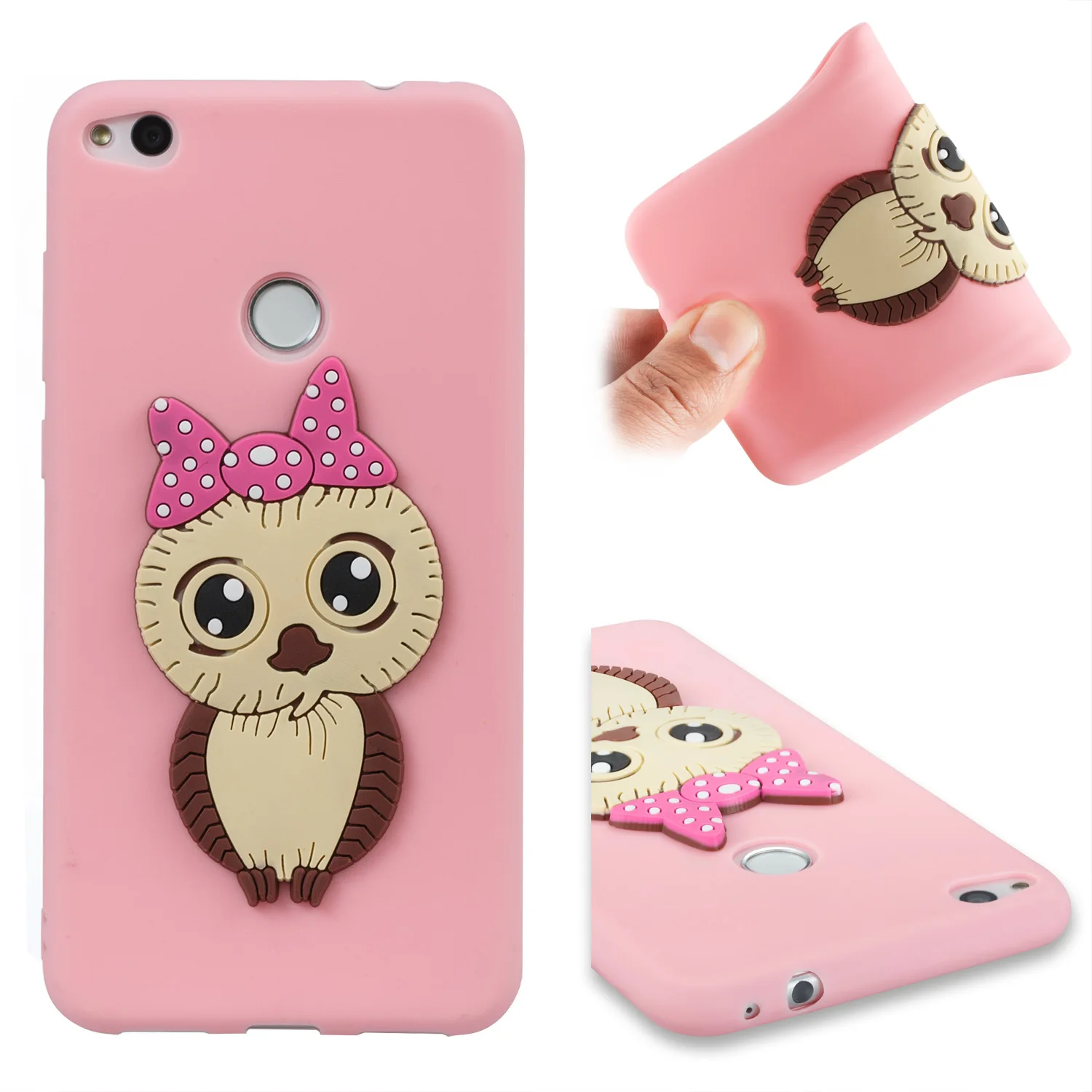 Cute Cartoon Female Owl Pattern For coque Huawei mate 10 P8 P10 P9 Lite Mini pro Y5 Y6 2017 Y7 Prime honor 6A 7X case back cover |