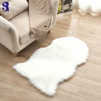 sunnyrain 1 piece artificial fur sheepskin rug pink shaggy rug for living room bedroom fluffy white rugs