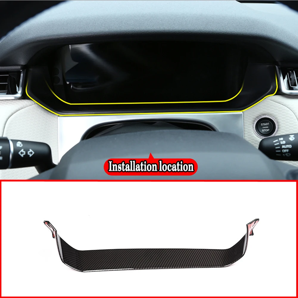 

Carbon Fiber Style Car Dashboard Up Decoration Frame Cover Trim Accessories Interior for Land Rover Range Rover VELAR 2017 2018