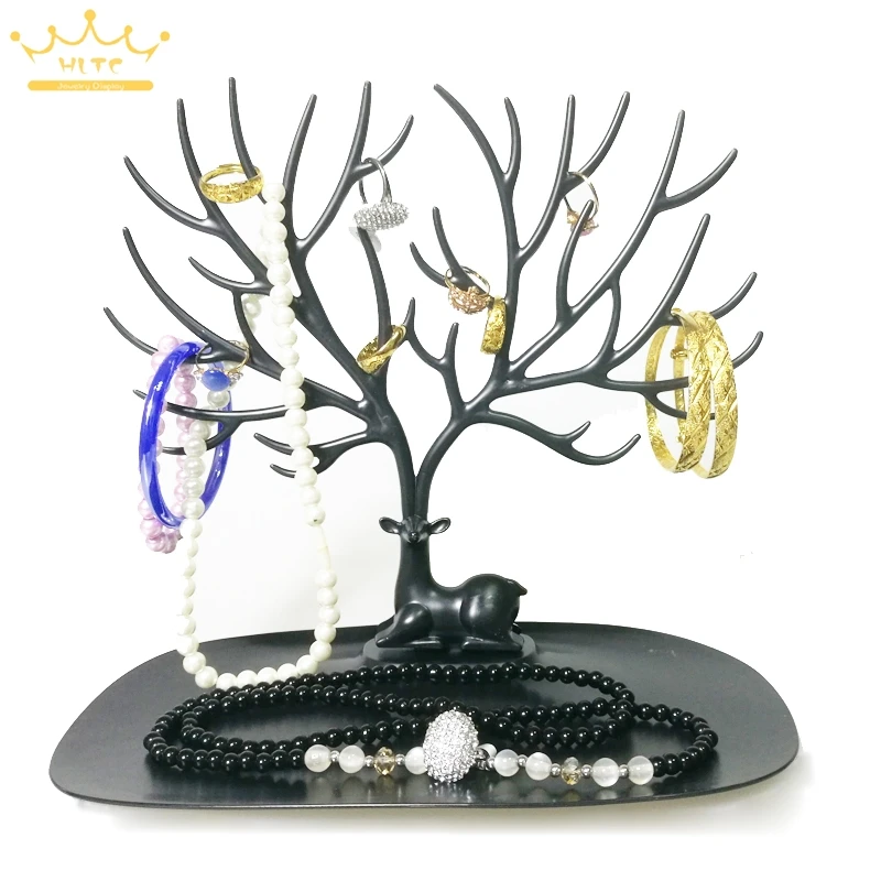 

New Fashion Storage Holder Deer Head Jewelry Display Stand Jewelry Pendant Earrings Necklace Display Stand High Quality
