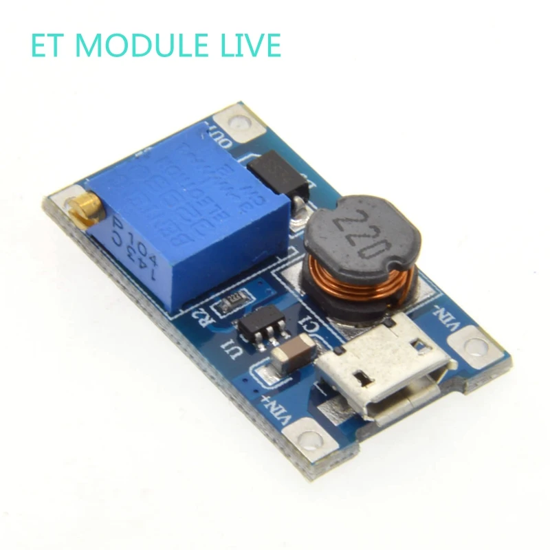 MH ET LIVE MT3608 2A макс. Φ модуль питания с усилителем MICRO USB для Arduino 3 В/5 В до 5 В/9 В/12 В/24