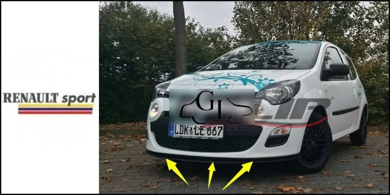 Дефлектор губ на бампер для Renault ветрозащитная юбка переднего спойлера ДЛЯ TopGear