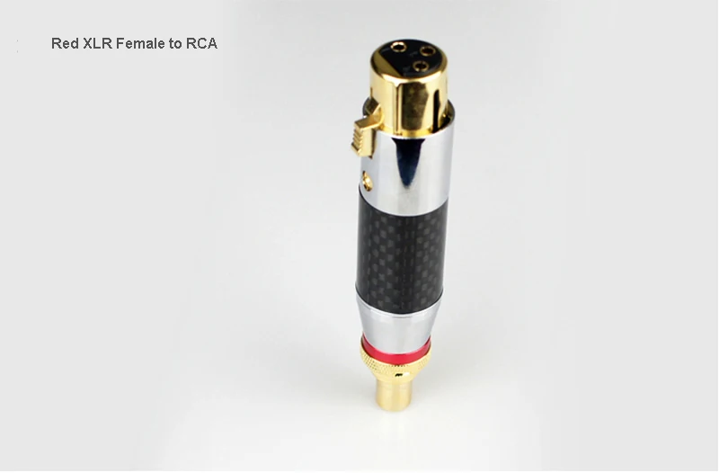 Углеродное волокно позолоченный Аудио Адаптер XLR 3Pin мужской/женский RCA Женский аудио адаптер Разъем конвертер HIFI поддерживается