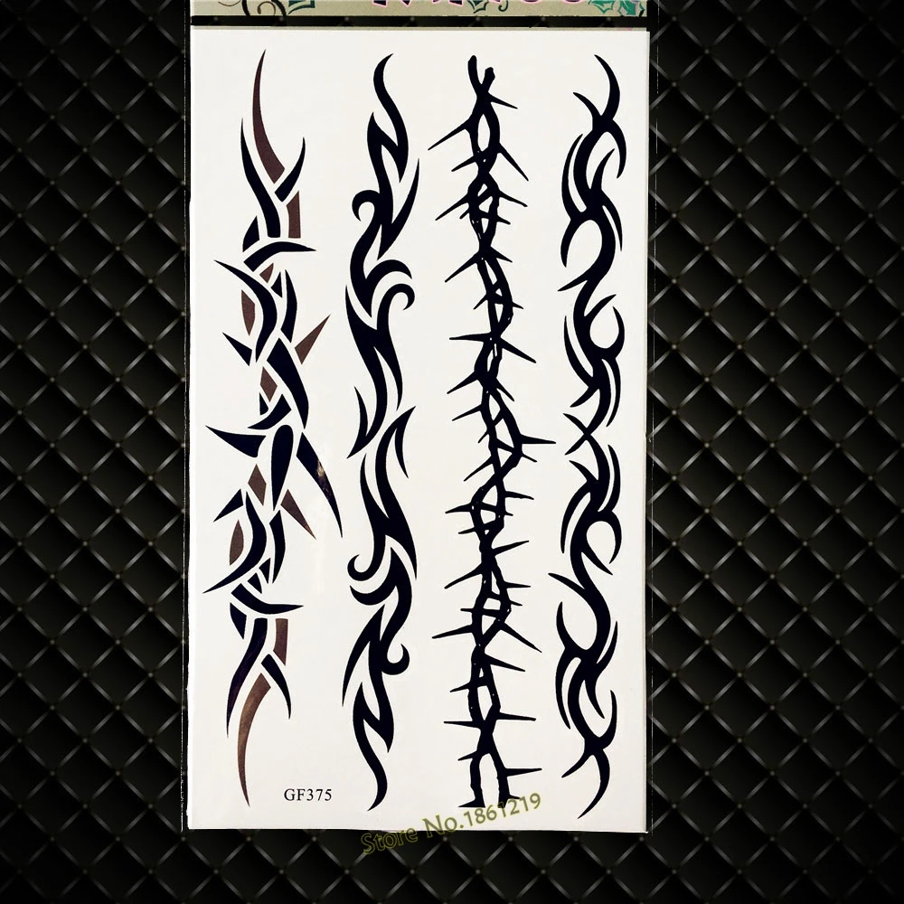 Черная Татуировка хны английские цитаты дизайнерские временные моментальные