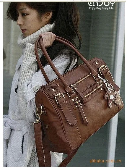 Женская Мода Корейский Стиль Искусственной Кожи Hobo Кошельки Сумки мешков Плеча